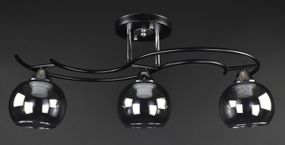 Люстра стельова на 3 лампочки 27414 Чорний 25х25х64 см.