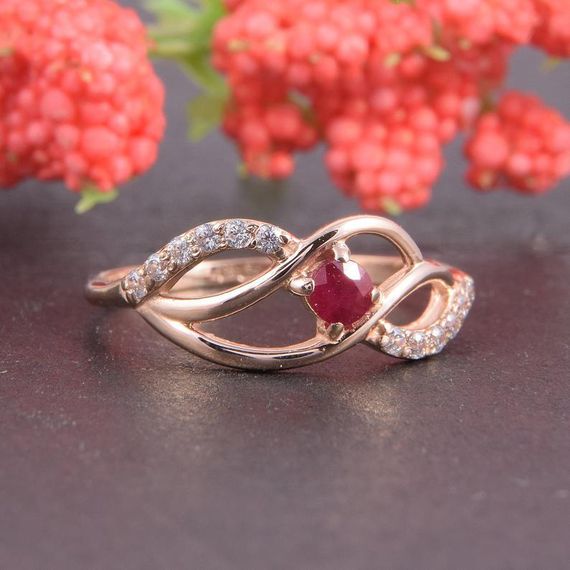 Кольцо из красного золота с рубином 21.5 | Зображення 4