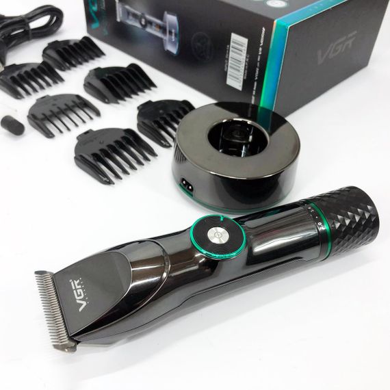 Набір для видалення волосся із зарядним пристроєм VGR Машинка для стрижки волосся професіоналів LS-22 | Зображення 6