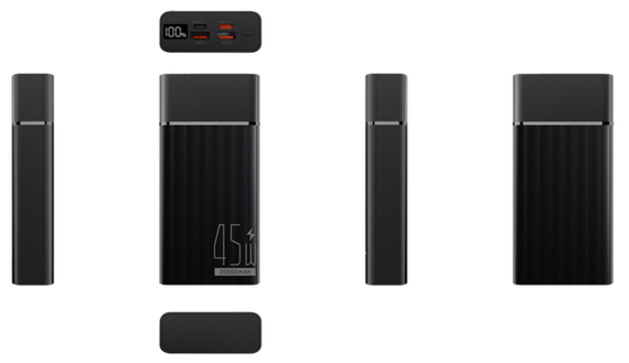 Портативний зарядний пристрій Yenkee YPB 2145 - 20000 mAh PD 45W (Black) | Зображення 3