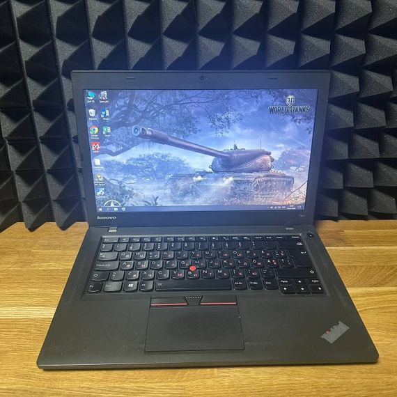Ноутбук Б-класс Lenovo ThinkPad T450 / 14" (1366x768) TN / Intel Core i5-5300U (2 (4) ядра по 2.3 - 2.9 GHz) / 8 GB DDR3 / 128 GB SSD / Intel HD Graphics 5500 / WebCam б/у | Зображення 1