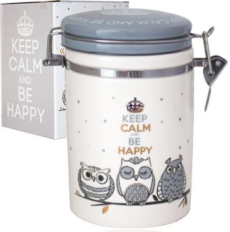 Банка керамічна Be Happy "Совушки» 0.9 л, кришка з засувкою | Зображення 1