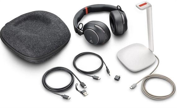 Гарнитура компьютерная стерео On-ear Poly Voyager Surround 85-M с подставкой для подзарядки 8G7T8AA | Зображення 1