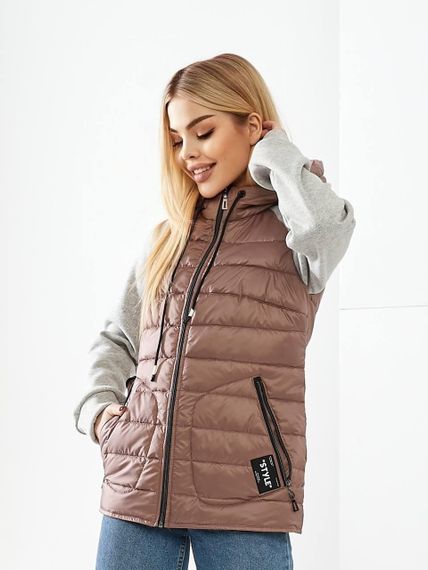 Куртка з трик.рукавом, арт. 1011, колір кава