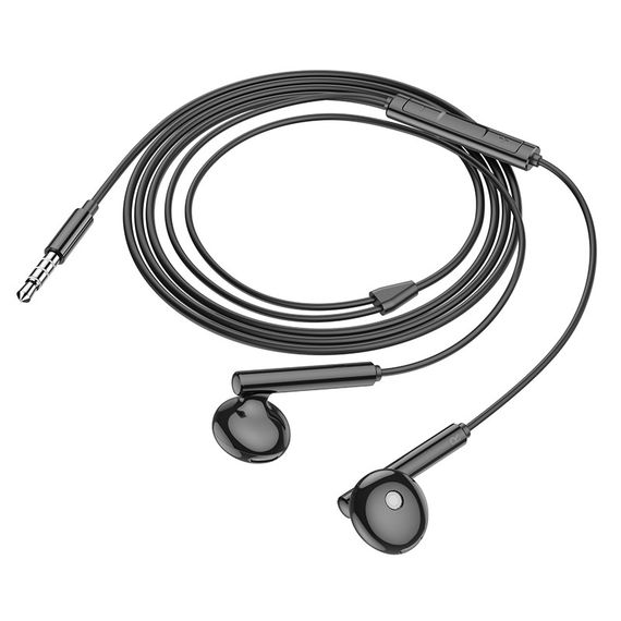 Навушники Borofone BM82 Art music wire control (3.5mm/1.2m) Black | Зображення 2
