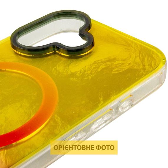 Чехол TPU Shiny Mountain (MagFit) для Apple iPhone 17 (6.3") Yellow / Pink | Зображення 3