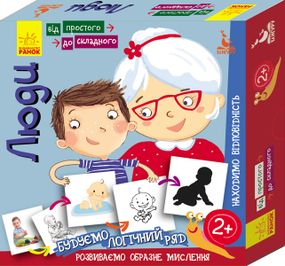 Детские развивающие карточки. От простого к сложному "Люди" 976004 на укр. языке