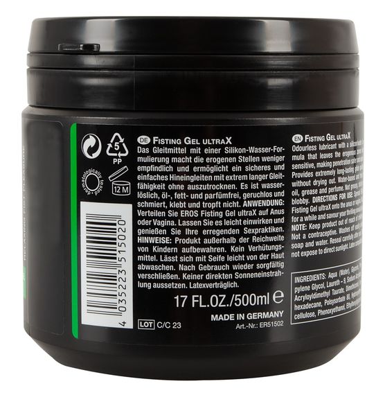 Гель для фістингу - EROS Fisting Gel UltraX, 500 мл | Зображення 3