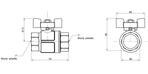 Кран кульовий Icma 1" прямий №349 (87349AF11) | Зображення 1
