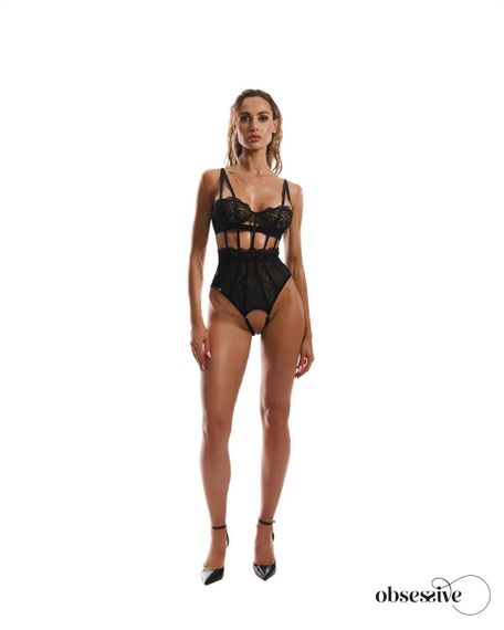 Боді Obsessive Hersis crotchless teddy L/XL Sex Aura | Зображення 9