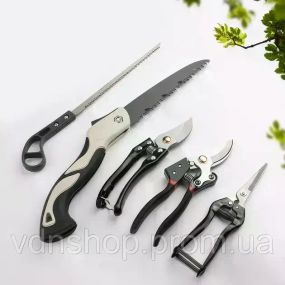 Набір садових інструментів Garden Set SK-5 – секатори, ніж для щеплення, набір для щеплення, інструменти для обрізання дерев і