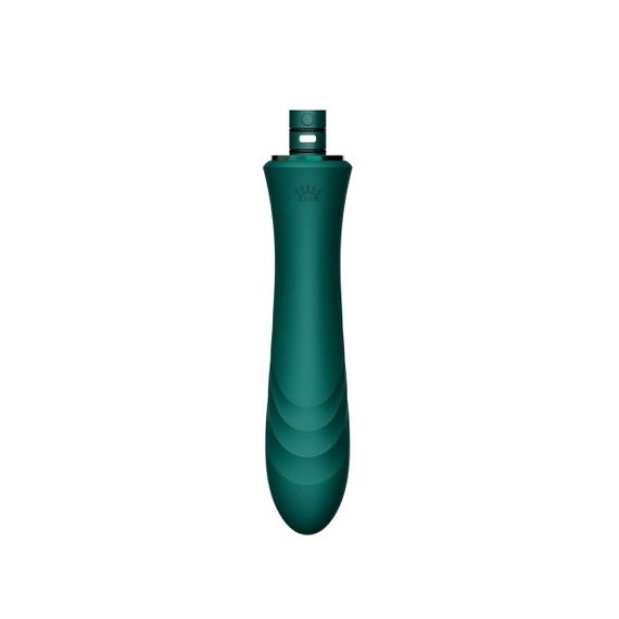 Компактна смарт секс-машина Zalo – Sesh Turquoise Green, 2 насадки, пульт ДК, кристал Swarovski Sex Aura | Зображення 8