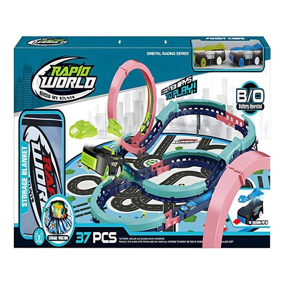 Інтерактивний трек SHT 6688-512 з 2 інерційними машинками — ще більше деталей для захопливої гри! | Зображення 1