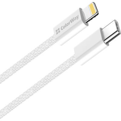 Дата кабель USB-C to Lightning 1.0m 27W grey ColorWay (CW-CBPDCL061-GR) | Зображення 7