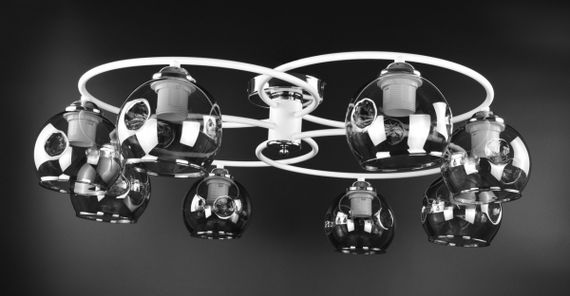 Люстра стельова на 8 лампочок 26170 Білий 20х70х70 см. | Зображення 1