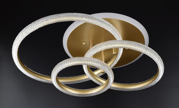 Люстра світлодіодна стельова LED світильник для квартири на стелю лед 26325 Золото 16х37х50 см.