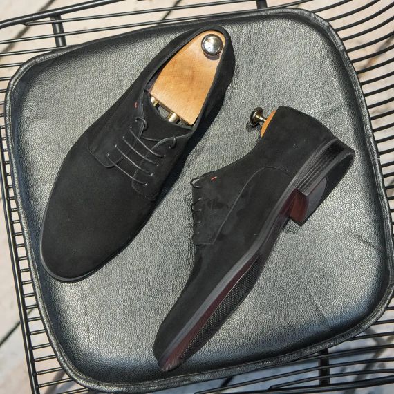 Чорні замшеві туфлі 45 розмір | Зображення 9