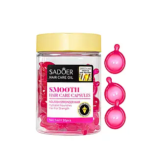 Капсули для розгладження волосся Sadoer Argan Oil Jojoba Smooth Hair Care Capsules з аргановою олією та жожоба, 30*1 мл