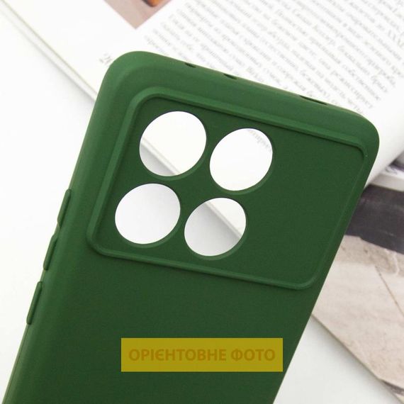 Чохол TPU GETMAN Liquid Silk Full Camera для Xiaomi Poco X6 / Note 13 Pro 5G Зелений / Dark green | Зображення 4