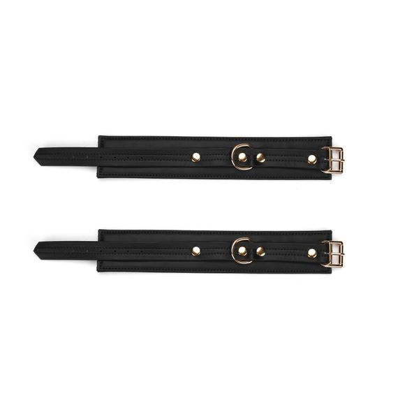 Поножи Liebe Seele Black Organosilicon Anklecuffs, экокожа | Зображення 2
