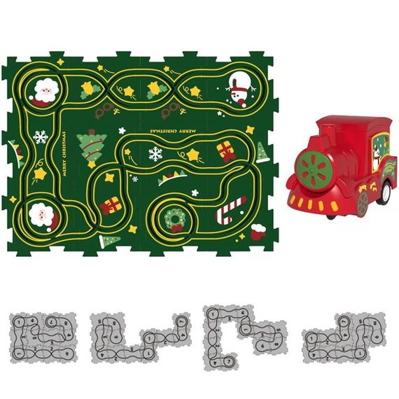 Розвиваюча іграшка-пазл SHT XDL588-19 Merry Christmas (13pcs) Green | Зображення 1