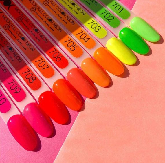 Гель-лак Moon Full Neon №701 світло-салатовий 8 мл | Зображення 1