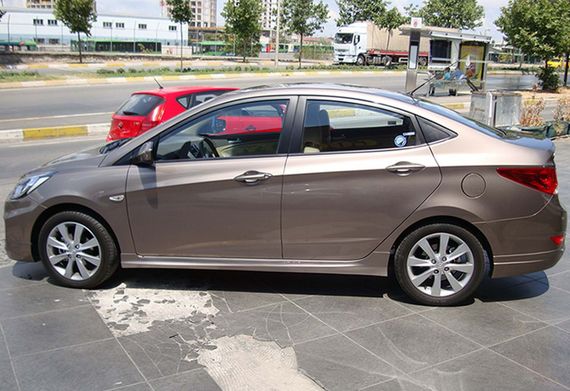 Боковые Пороги DPT (грунтованные под покраску) для Hyundai Accent 2011-2017 гг | Зображення 1