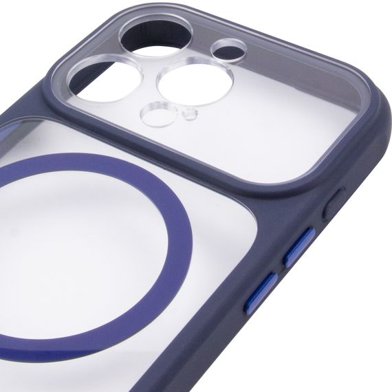 Чохол TPU+PC GETMAN Moon Clear with Magnetic Fit для Apple iPhone 16 Pro (6.3") Blue | Зображення 3
