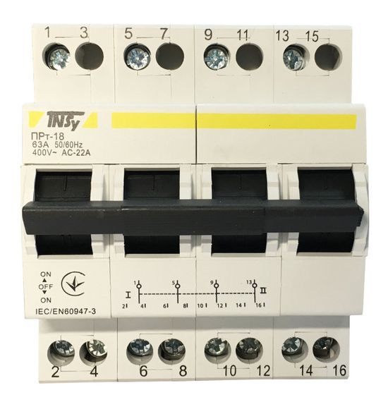 Переключатель-разъединитель ПРт-18 "1-0-2" 4Р 63А Ny95506271 | Зображення 5