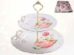 Фруктовниця двоярусна 15,3см/22,2см Бант 308400 S&T