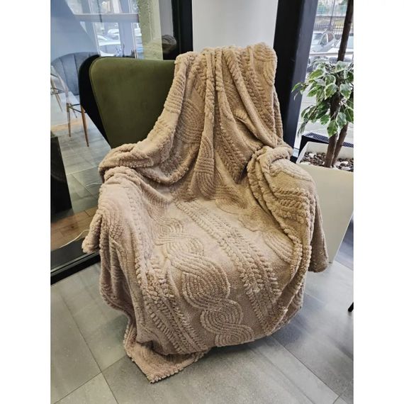 Плед Versailles Косы VS-PB-3000C 150х200 см капучино | Зображення 6
