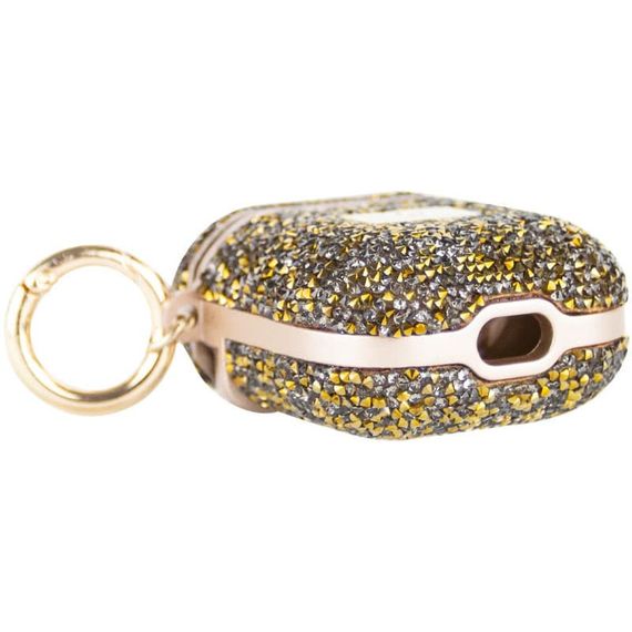 TPU чехол Bling World Rock Diamond для наушников AirPods 1/2 Золотой | Зображення 4