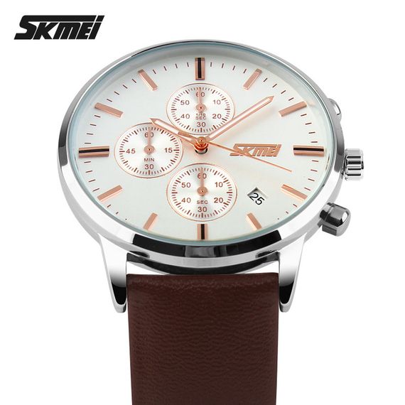 Skmei 9103WTBN White-Brown | Зображення 1