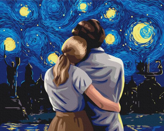 Картина за номерами "Погляд у кінську ніч" BS53492 40х50