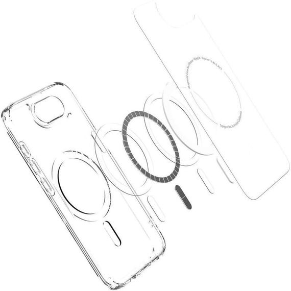 Чохол SGP Ultra Hybrid (MagFit) Apple iPhone 16e (6.1") Прозорий | Зображення 6