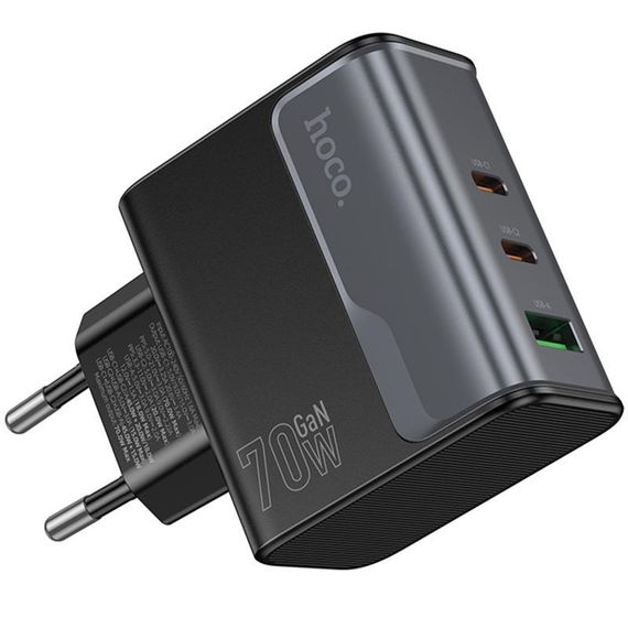 МЗП Hoco CS75A Star Speed PD70W+QC3.0 (1USB-A/2C) Midnight black | Зображення 4
