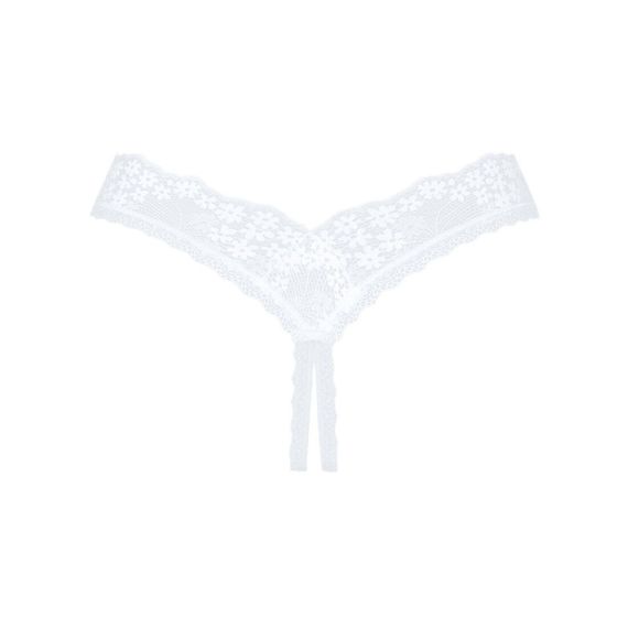 Мереживні танга Obsessive Heavenlly crotchless thong M/L, з доступом | Зображення 5