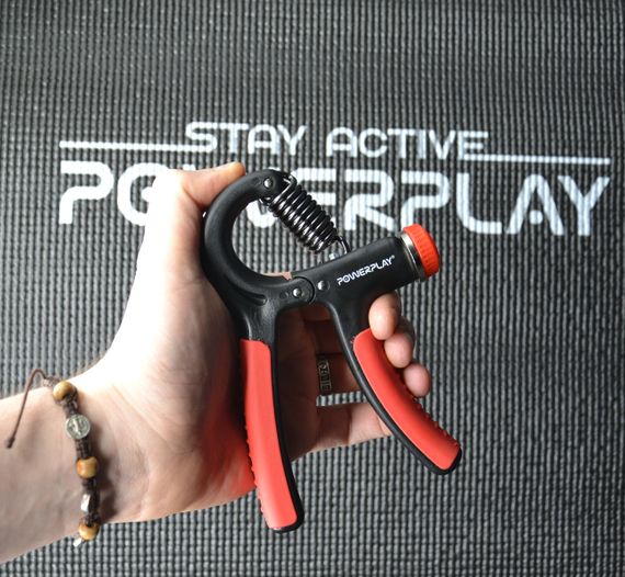 Еспандер кистьовий PowerPlay PP-4323 з регульованим навантаженням 10-40 кг. Strength Grip Чорно-червоний | Зображення 5