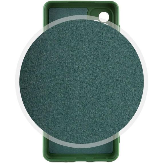Чехол TPU GETMAN Liquid Silk Full Camera для Samsung Galaxy A24 4G Зеленый / Dark green | Зображення 2