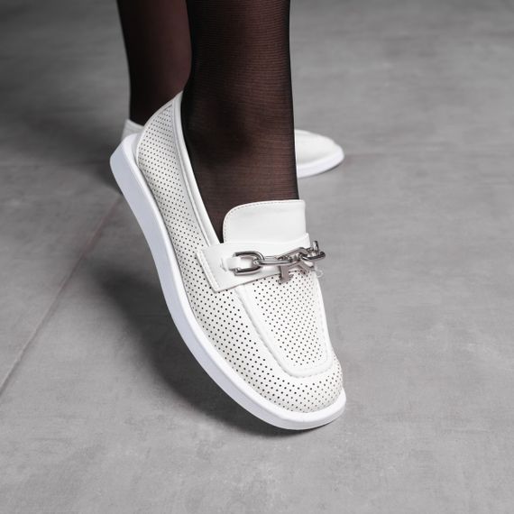 Лоферы женские Fashion Halsey 3576 38 размер 24,5 см Белый | Зображення 6