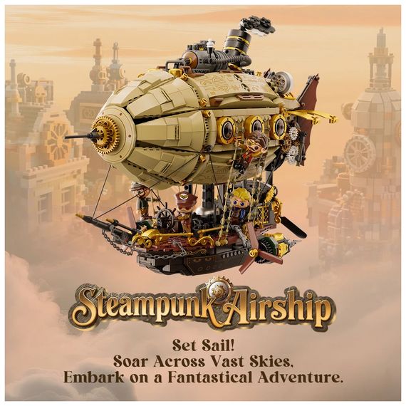 Конструктор Pantasy Original Дирижабль Steampunk (85021) | Зображення 1