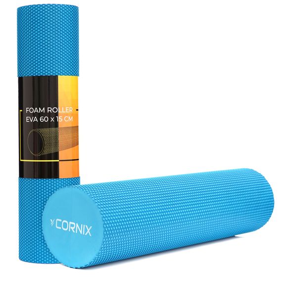 Масажний ролик Cornix EVA+ 60 x 15 см (валик, ролер) XR-0311 Blue