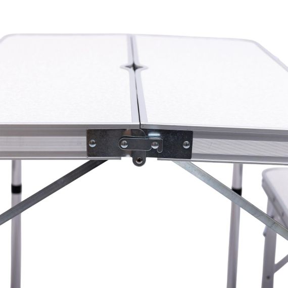 Комплект туристичний стіл + 2 лавки складні меблі Білий Lugi JY-9060W | Зображення 7