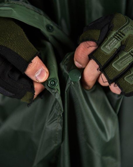 Пончо олива дождевик военный накидка от дождя армейское пончо плащ палатка для защиты от непогоды камуфляж | Зображення 3