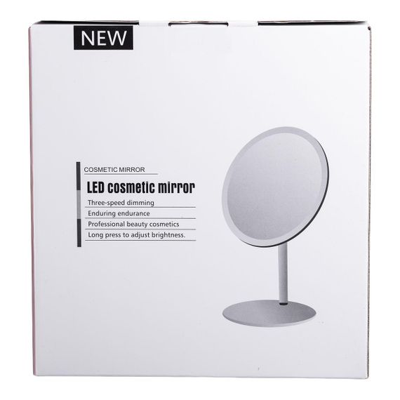 Дзеркало косметичне з підсвічуванням кругле настільне Ø21 см для макіяжу Рожеве HP-10-7AP | Зображення 6