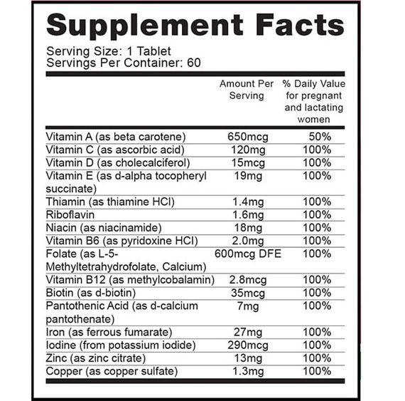 Вітамінно-мінеральний комплекс Fairhaven Health Prenatal Mutlivitamin Supplement 60 Tabs FHH-00001 | Зображення 2