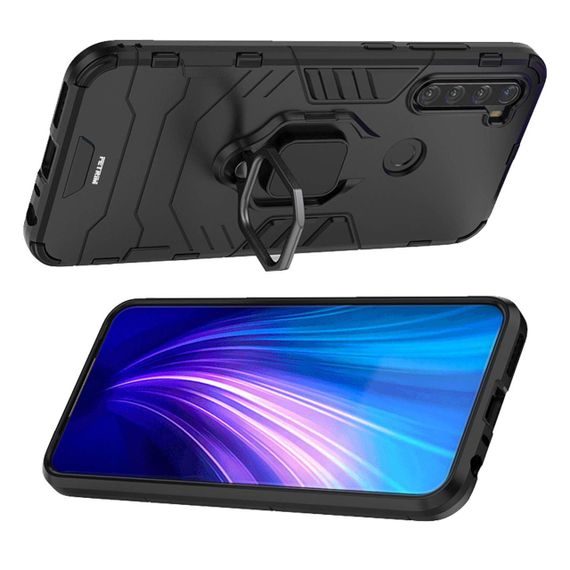 Ударостійкий чохол Transformer Ring for Magnet для Xiaomi Redmi Note 8T Black | Зображення 2