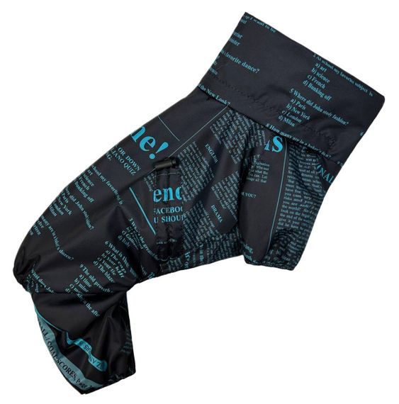 Дощовик із прихованим капюшоном газета блакитний M-96 | Зображення 2