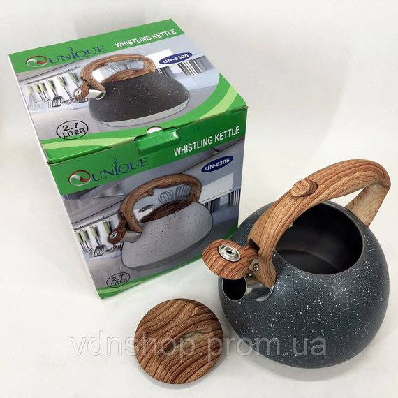Чайник для плити зі свистком для чаю Unique UN-5306 2, 7л, Звичайний чайник зі свистком GX-24 | Зображення 1