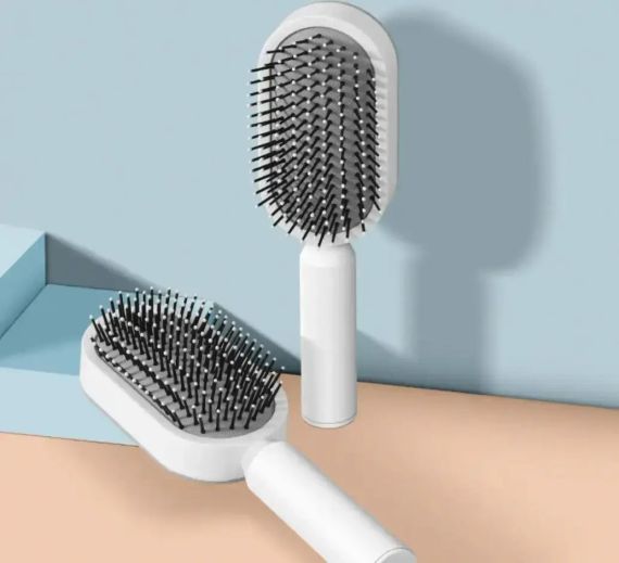 Расческа для волос | Самоочищающаяся щетка для волос | Массажная расческа для кожи головы | Зображення 3